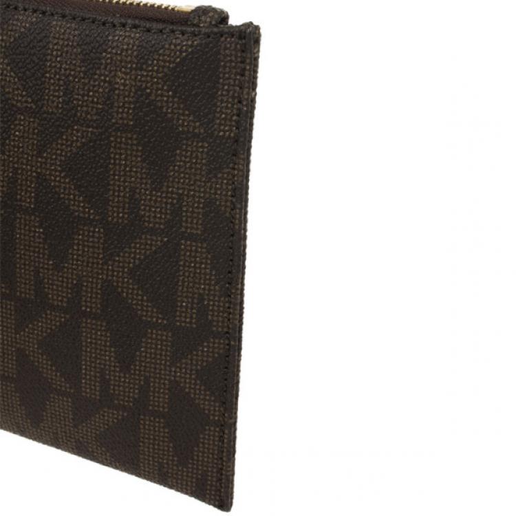 Pre Owned MICHAEL Michael Kors Brown Monogram Clutch Bag