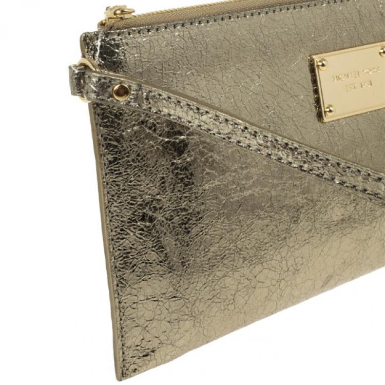 Pre Owned MICHAEL Michael Kors Bronze Large Clutch Bag