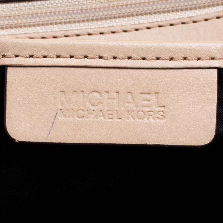 Pre Owned Michael Michael Kors Black Leather Shopper Tote