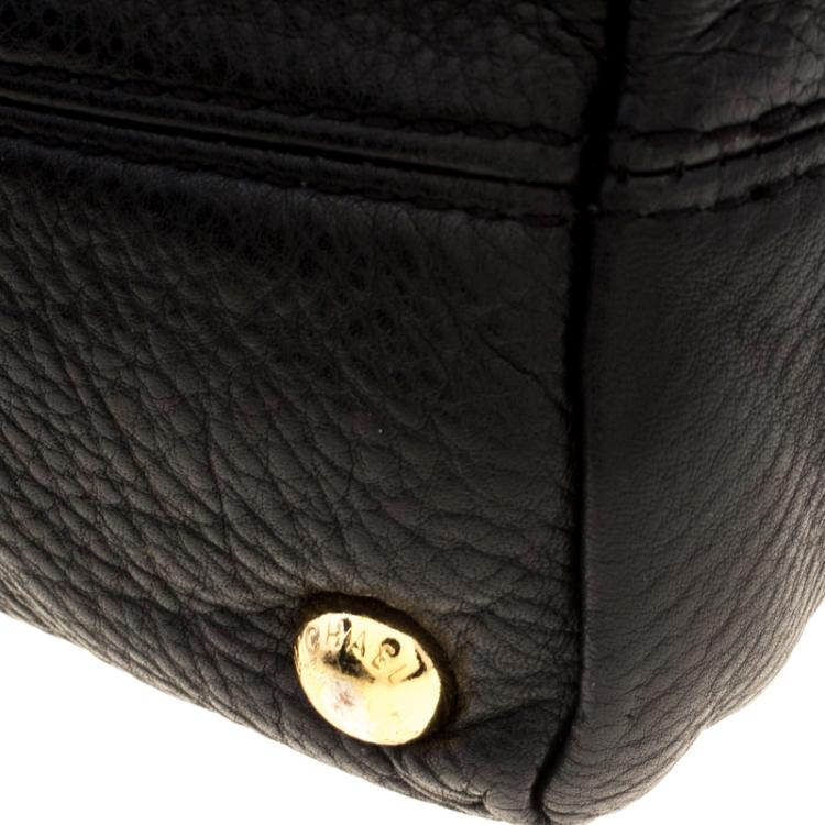 Pre Owned Michael Michael Kors Black Leather Shopper Tote