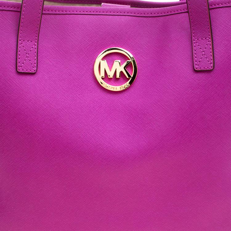 مملوكة مسبقًا Michael Michael Kors Hot Pink Leather Tote