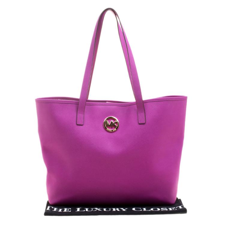 مملوكة مسبقًا Michael Michael Kors Hot Pink Leather Tote