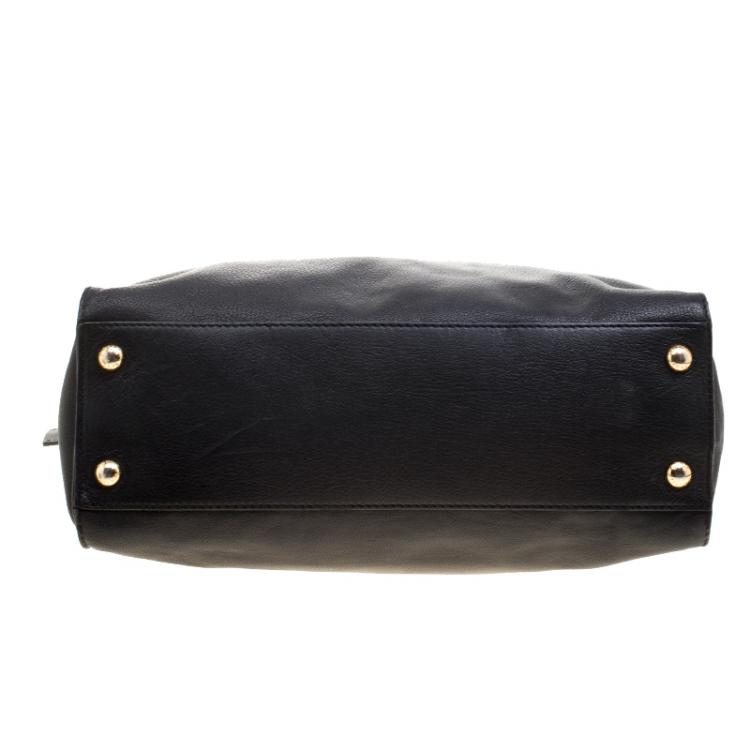 مملوكة مسبقًا Michael Michael Kors Black Leather East West Hamilton Tote