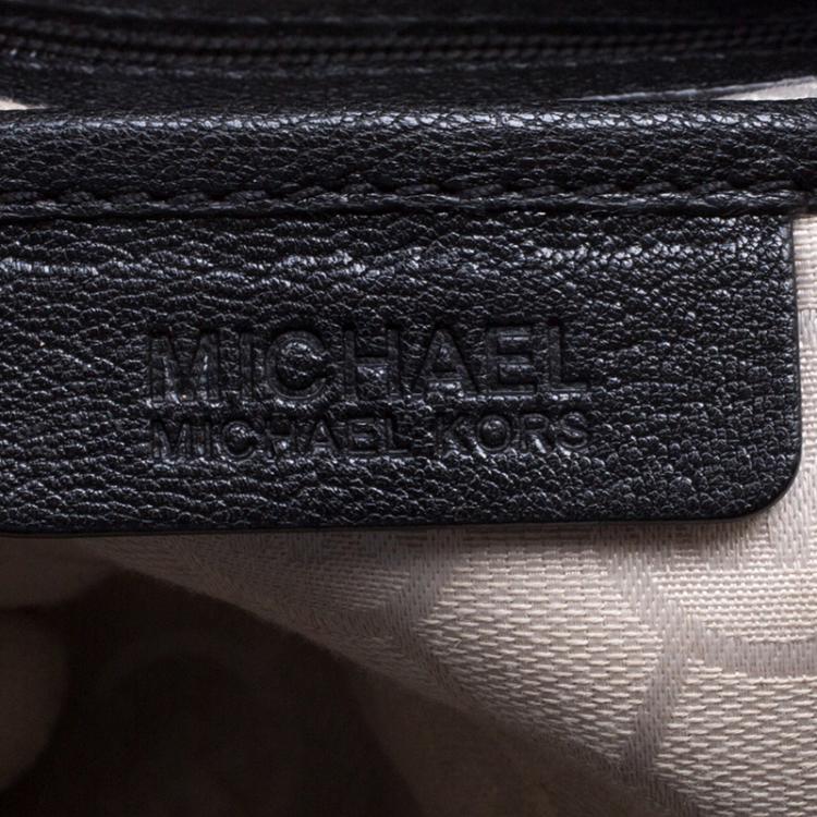 مملوكة مسبقًا Michael Michael Kors Black Leather East West Hamilton Tote