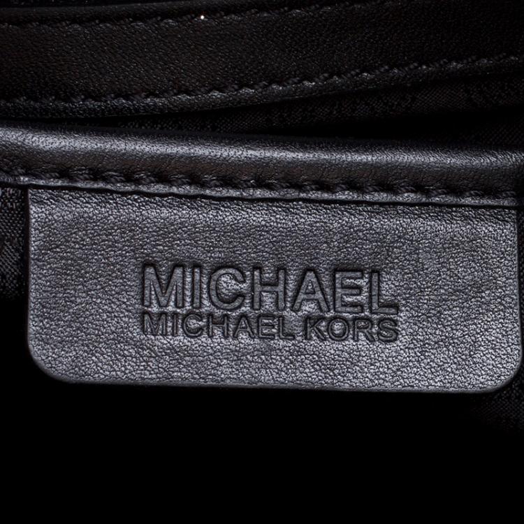 Pre Owned Michael Michael Kors Black Leather Tote
