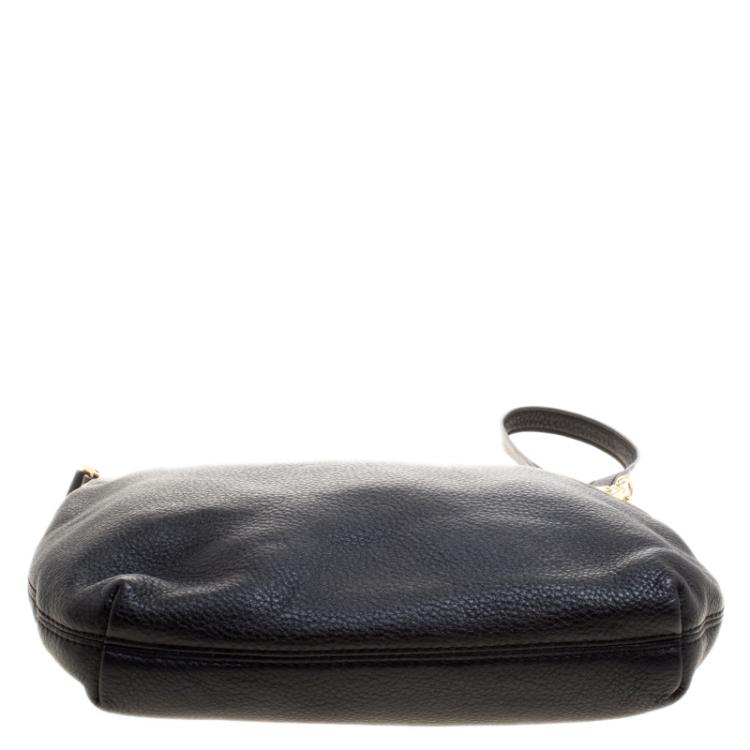 Pre Owned Michael Kors Black Leather Shoulder Bag
