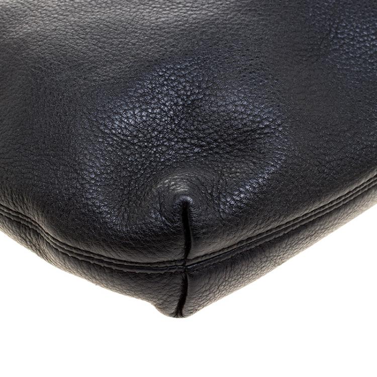 Pre Owned Michael Kors Black Leather Shoulder Bag