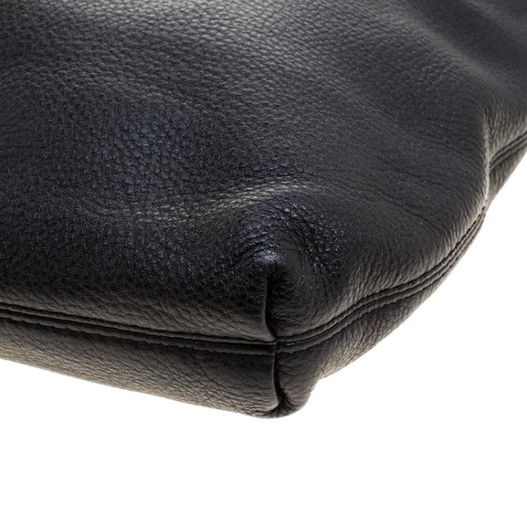 Pre Owned Michael Kors Black Leather Shoulder Bag