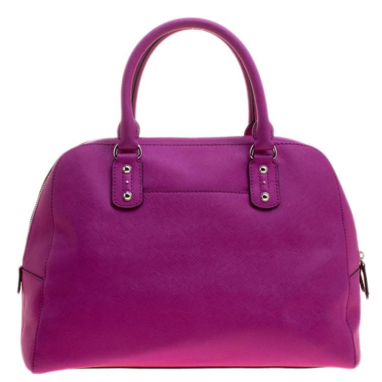 Pre Owned Michael Michael Kors Pink Saffiano Leather Satchel