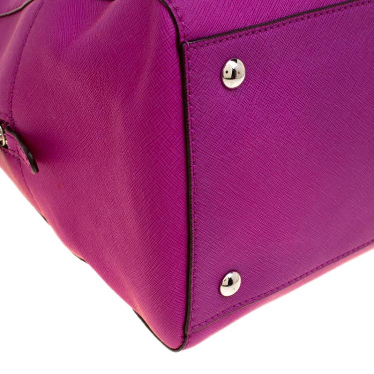Pre Owned Michael Michael Kors Pink Saffiano Leather Satchel