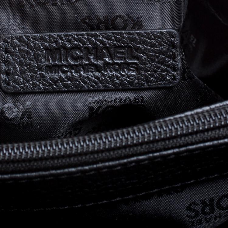 مملوكة مسبقًا  Michael Michael Kors Black Leather North South Hamilton Tote