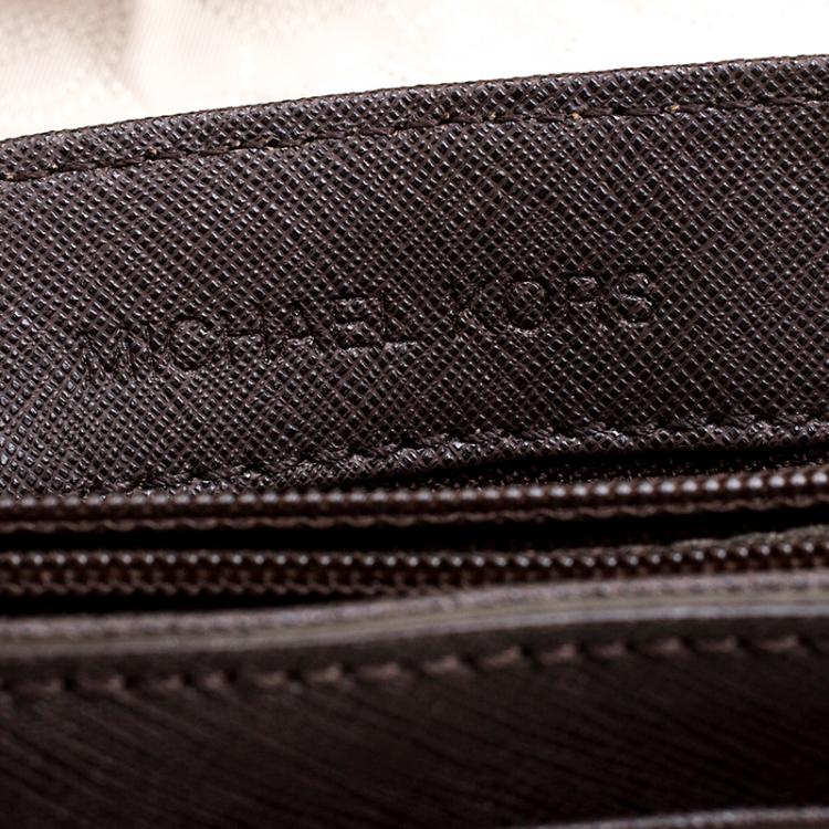 Pre Owned Michael Michael Kors Dark Brown Leather Sloan Shoulder Bag