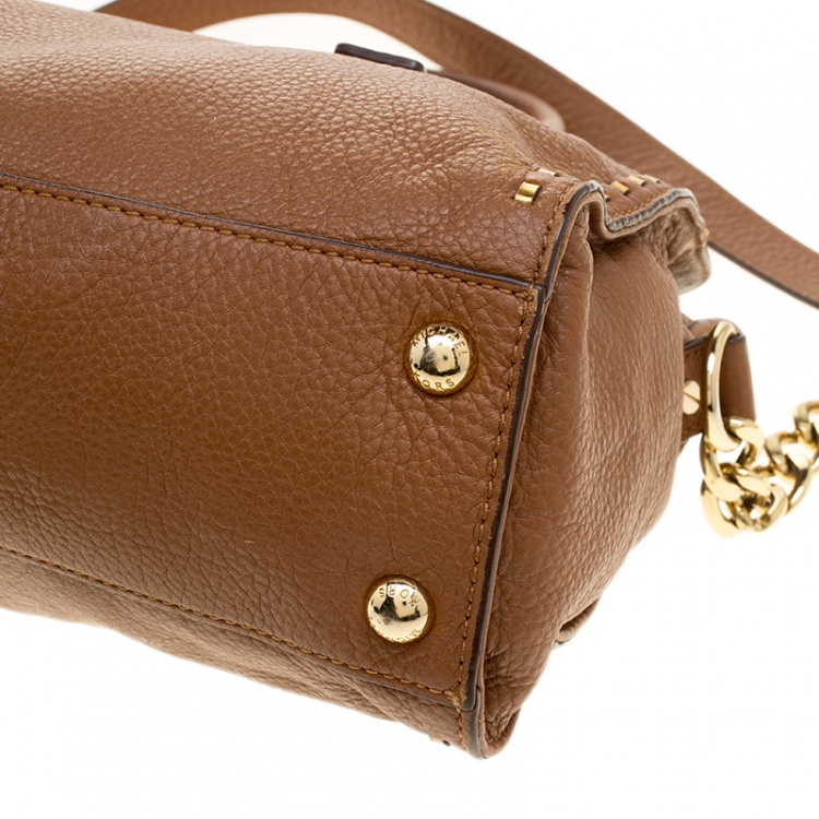 Pre Owned Michael Michael Kors Brown Leather East/West Hamilton Satchel