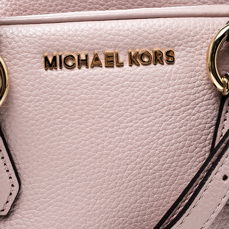 Pre Owned Michael Michael Kors Blush Pink Leather Bedford Tassel Satchel 