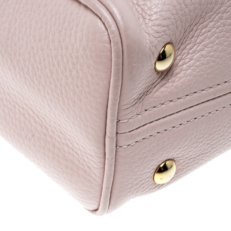 Pre Owned Michael Michael Kors Blush Pink Leather Bedford Tassel Satchel 