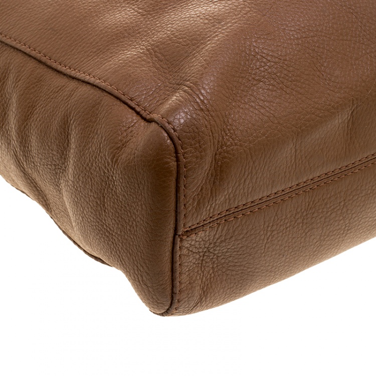 Pre Owned Michael Michael Kors Brown Leather Jet Set Tote