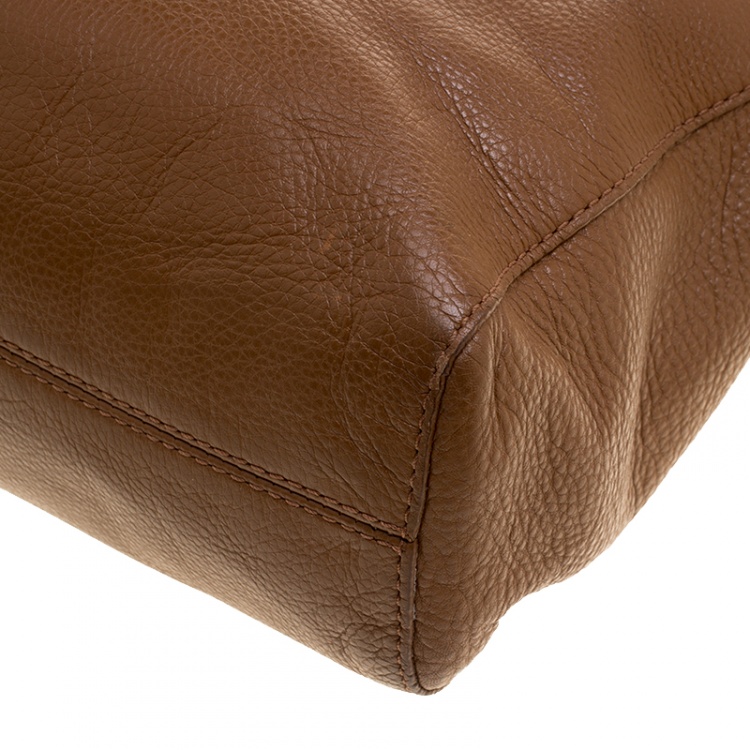 Pre Owned Michael Michael Kors Brown Leather Jet Set Tote