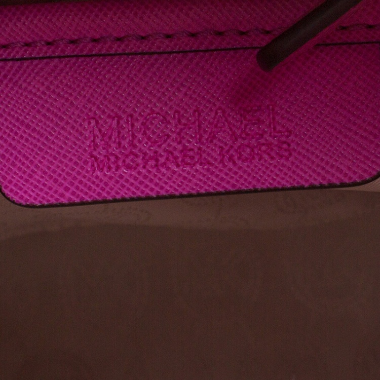 مملوكة مسبقًا Michael Michael Kors Hot Pink Saffiano Leather Jet Set Travel Tote