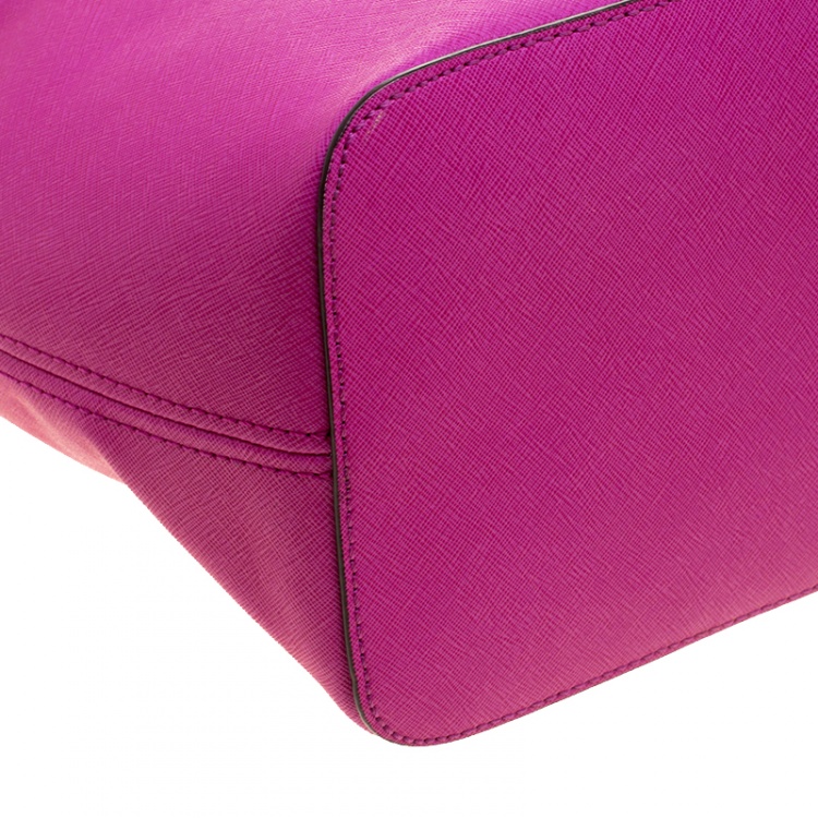 مملوكة مسبقًا Michael Michael Kors Hot Pink Saffiano Leather Jet Set Travel Tote