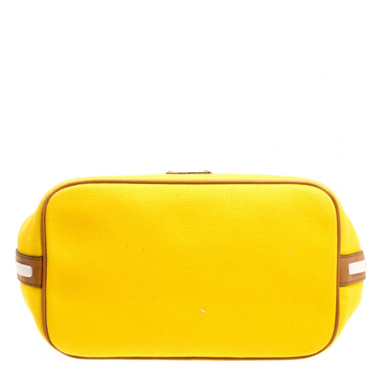 Pre Owned Michael Kors Yellow Canvas Anchor Tote