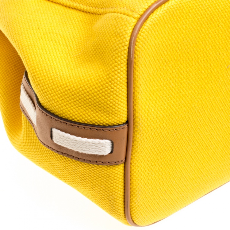 Pre Owned Michael Kors Yellow Canvas Anchor Tote