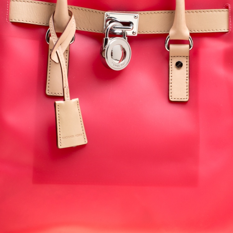 مملوكة مسبقًا Michael Kors Candy Red PVC Hamilton Tote