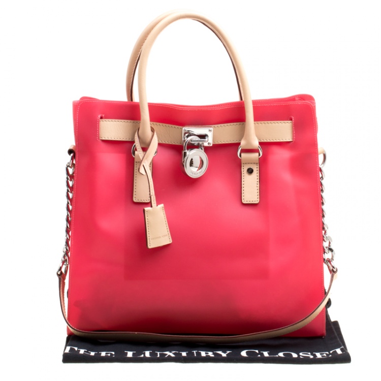 مملوكة مسبقًا Michael Kors Candy Red PVC Hamilton Tote