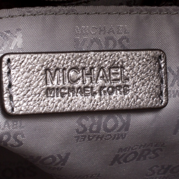 Pre Owned Michael Kors Grey Monogram Canvas Jet Set Tote
