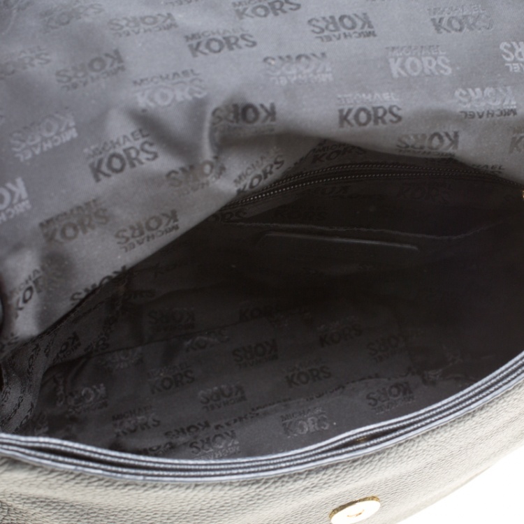 Pre Owned Michael Michael Kors Black Leather Bedford Top Handle Bag