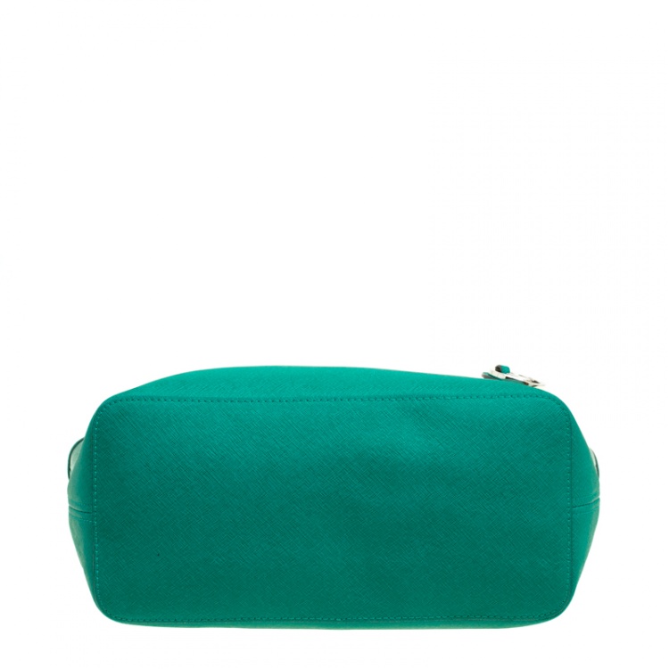 Pre Owned Michael Michael Kors Green Saffiano Leather Jetset Tote