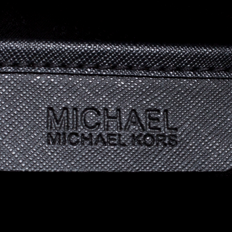 Pre Owned Michael Michael Kors Black Saffiano Leather Medium Selma Tote