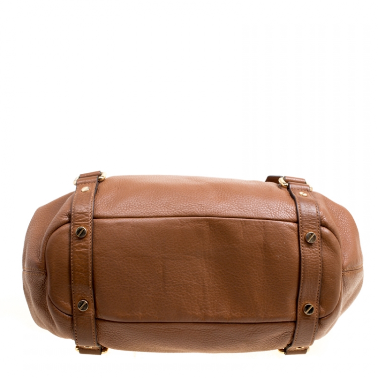 Pre Owned Michael Michael Kors Brown Leather Bedford Satchel