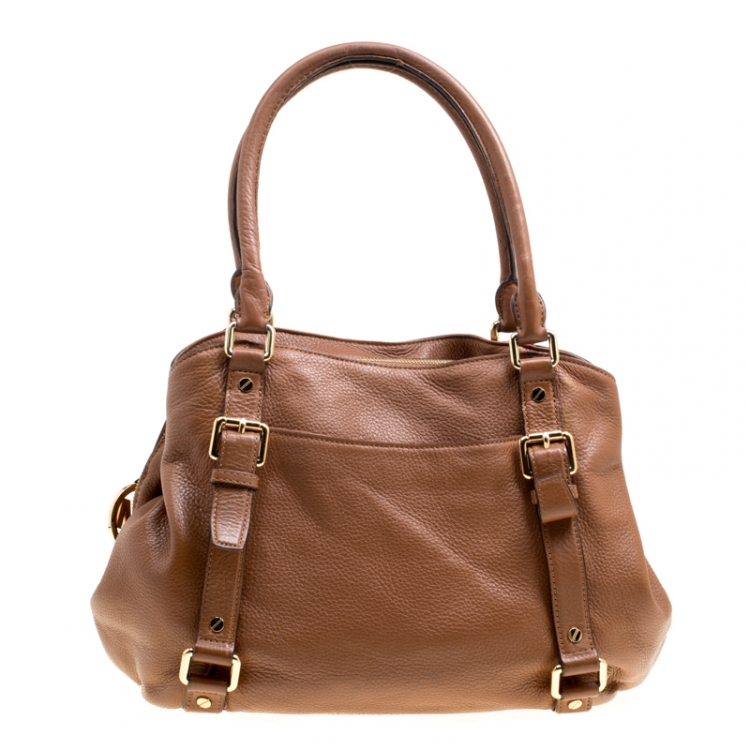 Pre Owned Michael Michael Kors Brown Leather Bedford Satchel