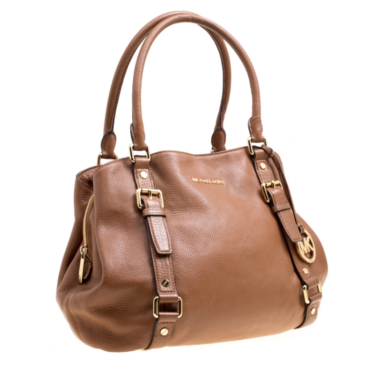 Pre Owned Michael Michael Kors Brown Leather Bedford Satchel