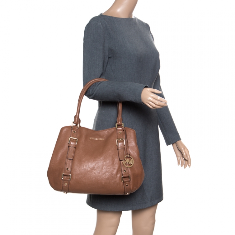 Pre Owned Michael Michael Kors Brown Leather Bedford Satchel