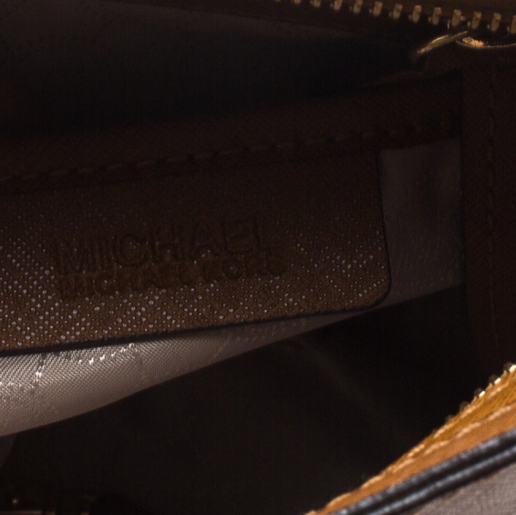 Pre Owned Michael Michael Kors Brown Leather Crossbody Bag