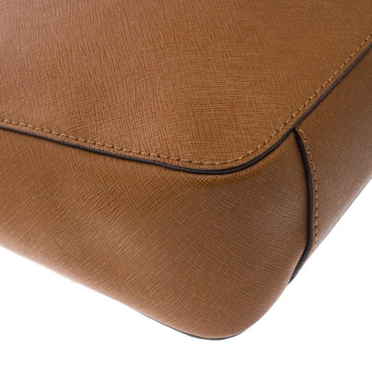 Pre Owned Michael Michael Kors Brown Leather Crossbody Bag