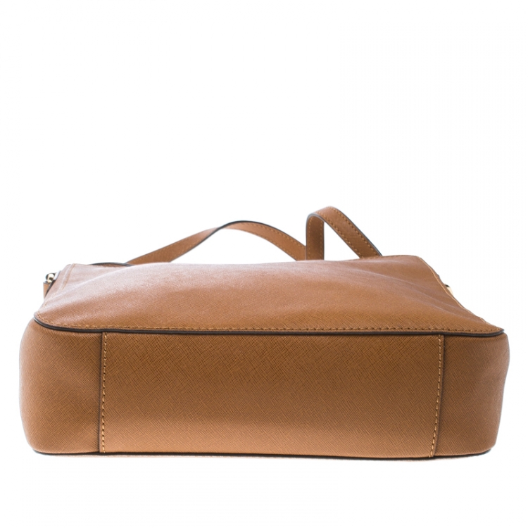 Pre Owned Michael Michael Kors Brown Leather Crossbody Bag