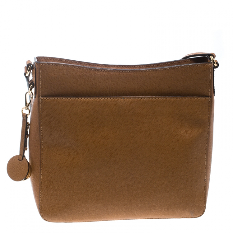 Pre Owned Michael Michael Kors Brown Leather Crossbody Bag