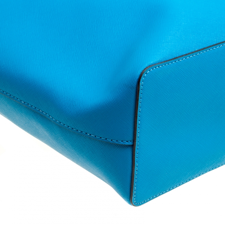 مملوكة مسبقًا Michael Michael Kors Azure Saffiano Leather Shopper Tote