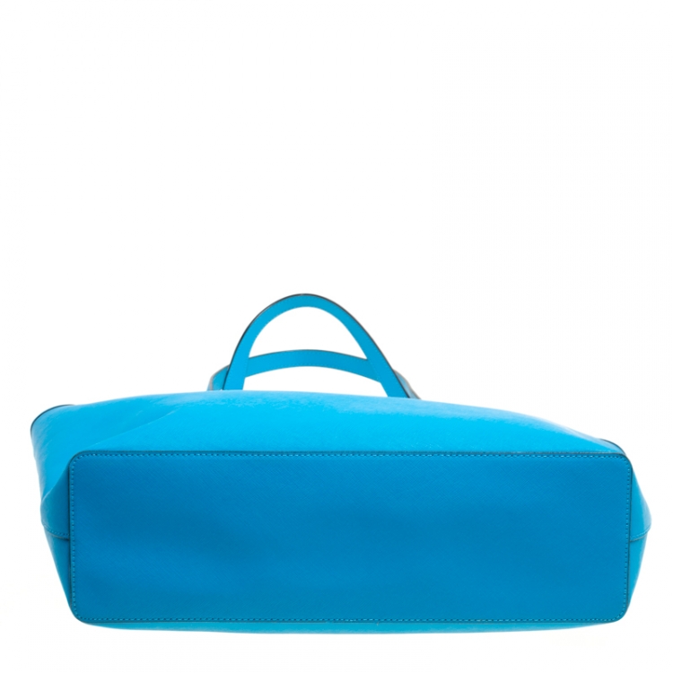 مملوكة مسبقًا Michael Michael Kors Azure Saffiano Leather Shopper Tote