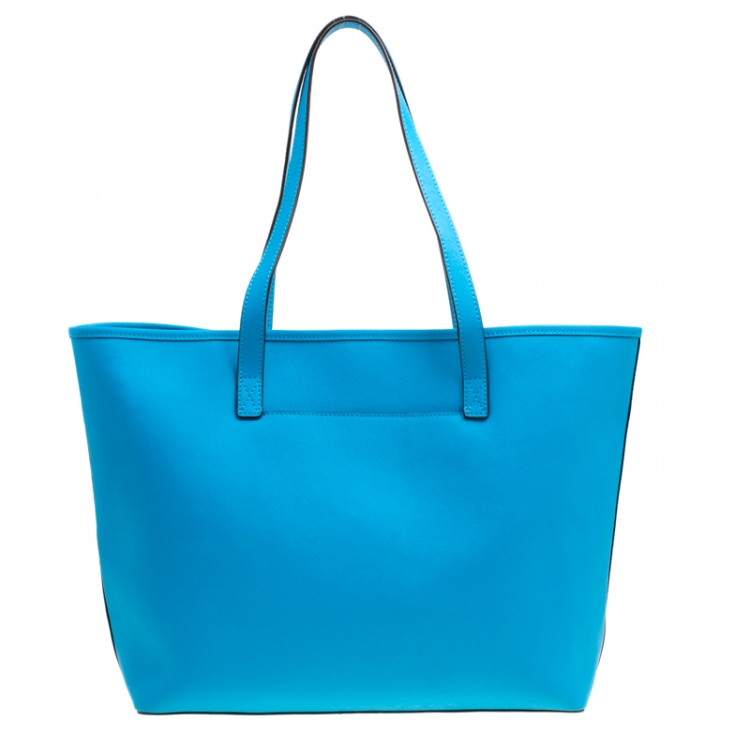 مملوكة مسبقًا Michael Michael Kors Azure Saffiano Leather Shopper Tote