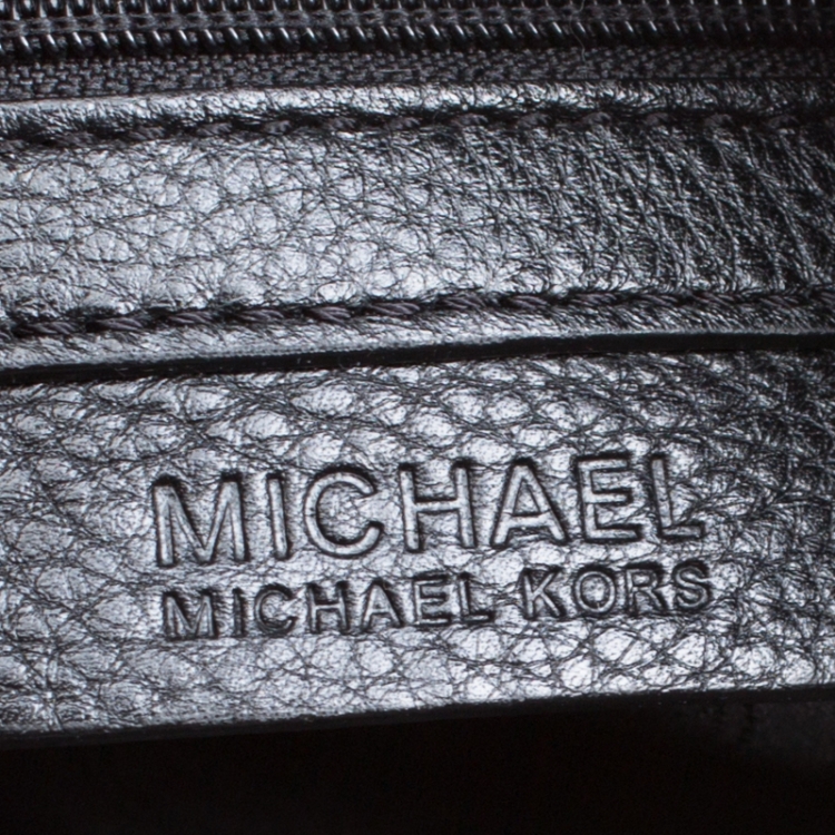 مملوكة مسبقًا Michael Michael Kors Black Leather Bedford Top Handle Bag