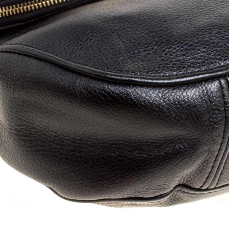 مملوكة مسبقًا Michael Michael Kors Black Leather Bedford Top Handle Bag