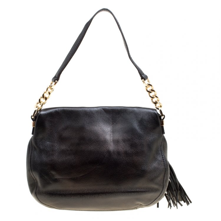 مملوكة مسبقًا Michael Michael Kors Black Leather Bedford Top Handle Bag