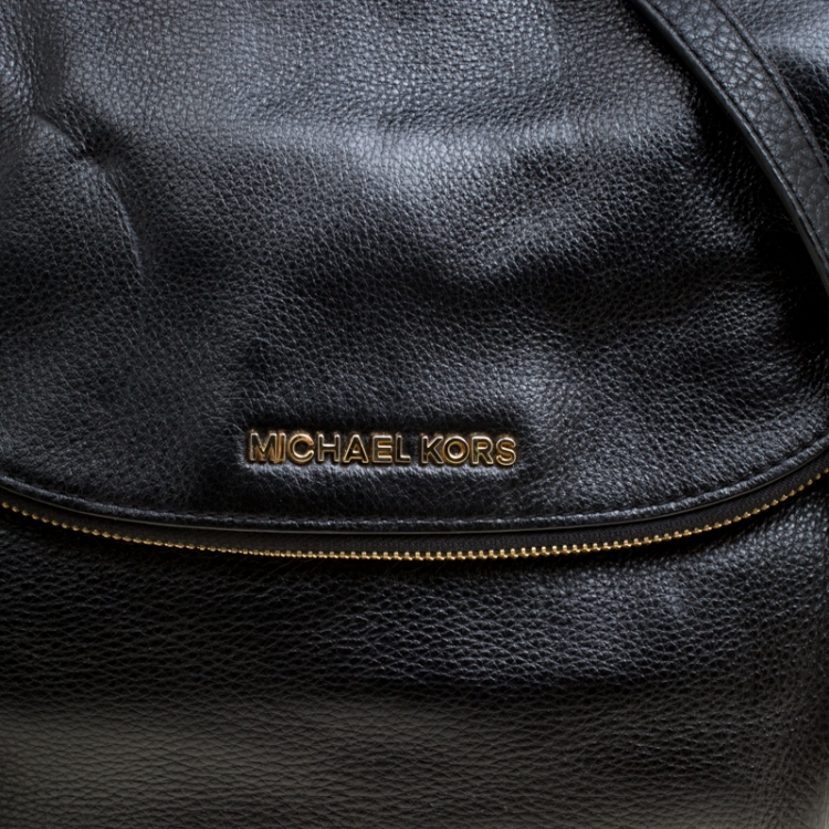مملوكة مسبقًا Michael Michael Kors Black Leather Bedford Top Handle Bag