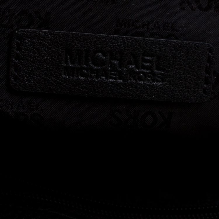 Pre Owned Michael Michael Kors Black Leather Chain Shoulder Bag