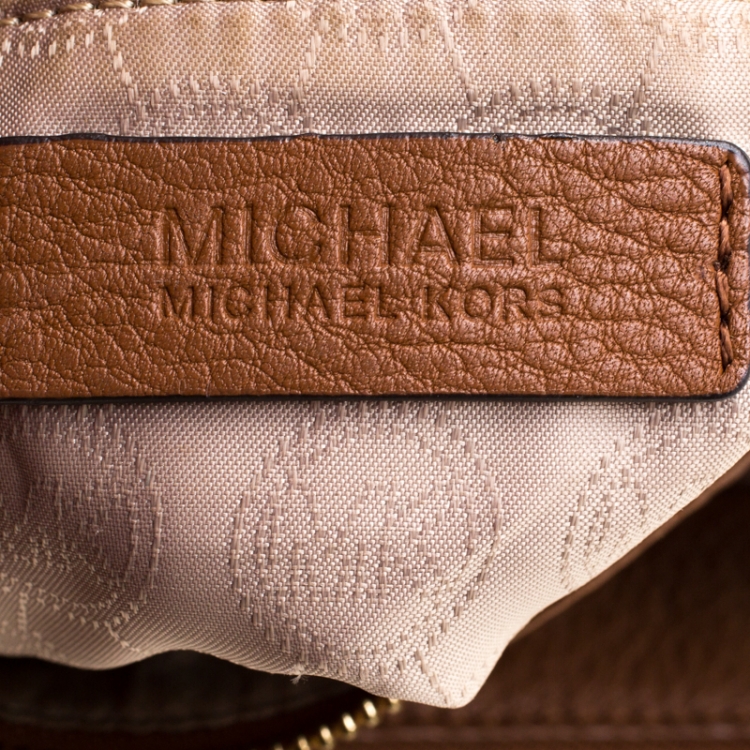 Pre Owned Michael Michael Kors Brown Leather Fulton Crossbody Bag