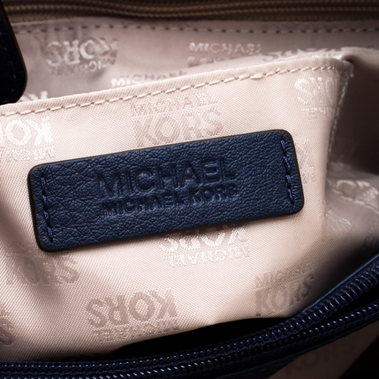 مملوكة مسبقًا MICHAEL Michael Kors  Navy Blue Leather Savannah Tote