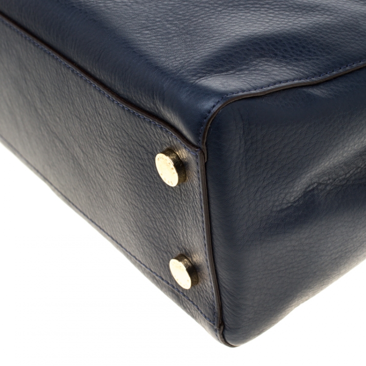 مملوكة مسبقًا MICHAEL Michael Kors  Navy Blue Leather Savannah Tote